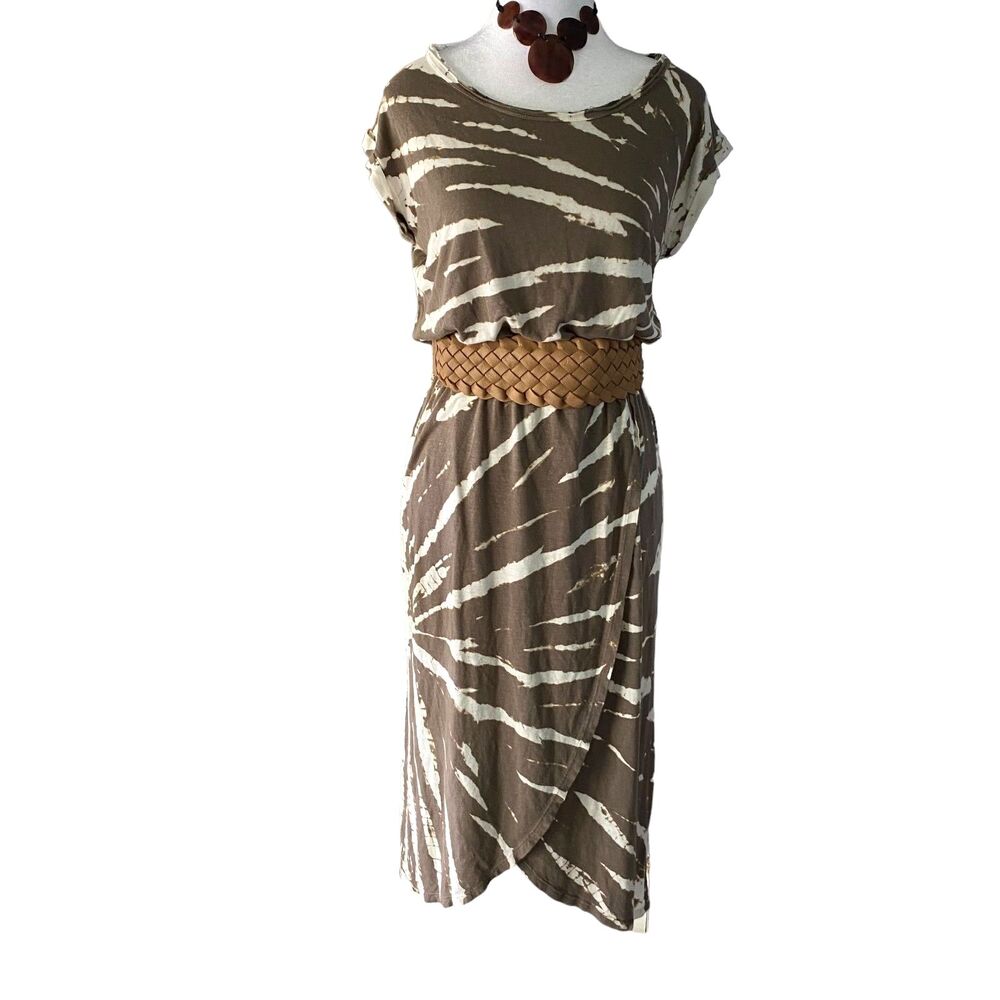 Young Fabulous & Broke Midi Wrap Tie Dye Dress Small